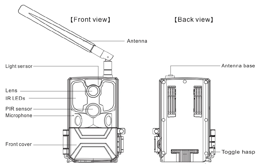 2.7K H. 265 24MP 4G LTE Wildlife Trail Hunting Camera with Detectivity Push Support Live Stream Viewing